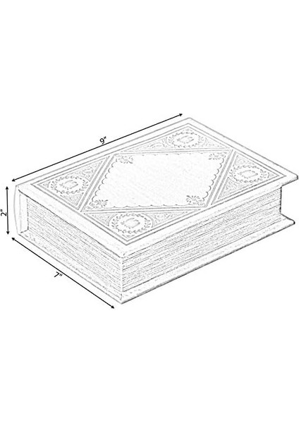 Dekoratif Kitap Şekilli Biblo Saklama Kutusu, Kırık Beyaz fiyatları