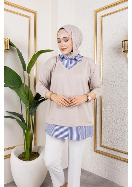 Kadın Gömlek Detaylı Modal Kumaş Tunik modelleri