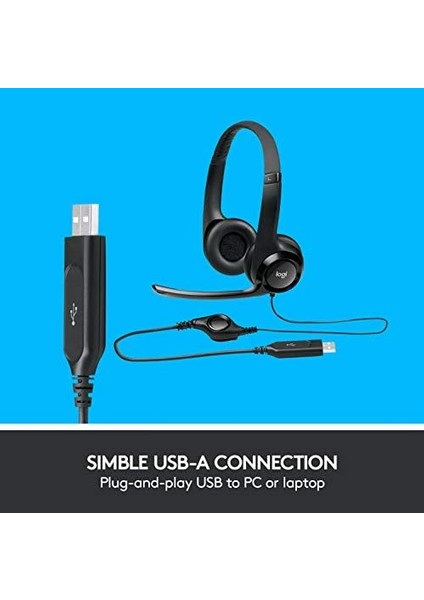 H390 Kablolu Kulak Üstü Mikrofonlu Kulaklık, Ses, Katlanabilir Gürültü Önleyici Mikrofon, Kablo Üzeri Denetimler, Siyah modelleri