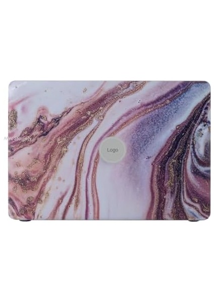 Macbook Air M1 Kılıf 13 Inç Mermer Glitter (Touchıd&apos;li M1 Air) A2337 A2179 A1932 ile Uyumlu Karışık modelleri