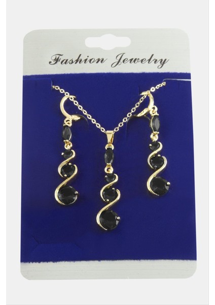 Sargılı Zirkon Taşlı Set Kolye