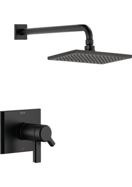 Faucet Pivotal Tempassure Mat Siyah Duş Bataryası Mat Siyah Yağmur Duş Başlığı, Yağmur Duş Başlığı, Mat Siyah Duş Sistemi, Mat Siyah T17T299-BL