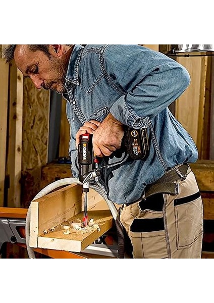 WX177 20VOLT/2.0AH Li-Ion Döner Kafa ve Çift Mandrenli Profesyonel Kömürsüz Şarjlı Matkap + 6 Parça Uç fiyatları