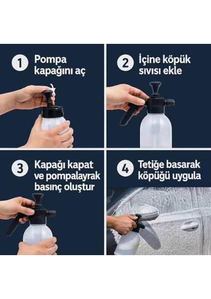 Köpük Yapıcı Pompa 2 Litre Kapasiteli Boş Şişe,kimyasal Dayanımlı Basınçlı Pompa, Ergonomik Kullanım modelleri