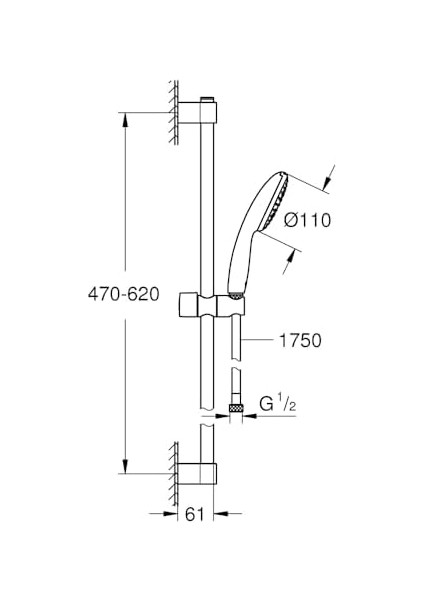 110 Duş Seti Tek Akışlı, Rain - 27853003 fiyatları