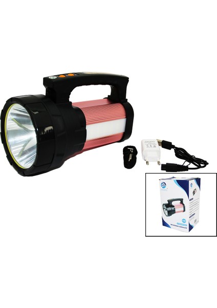 2in1 15W Cob LED - 28LED Şarjlı El Feneri - PROJEKTÖR1000MT- Powerbank - Su Geçirmez (4172)