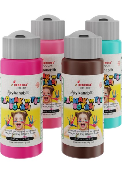 Rose Tamamlayıcı Renkler Parmak 4&apos;lü Set 4X60 ml