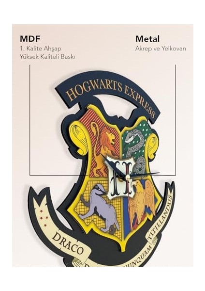 Potter Hogwarts Figür Dekoratif Sarkaçlı Duvar Saati fiyatları