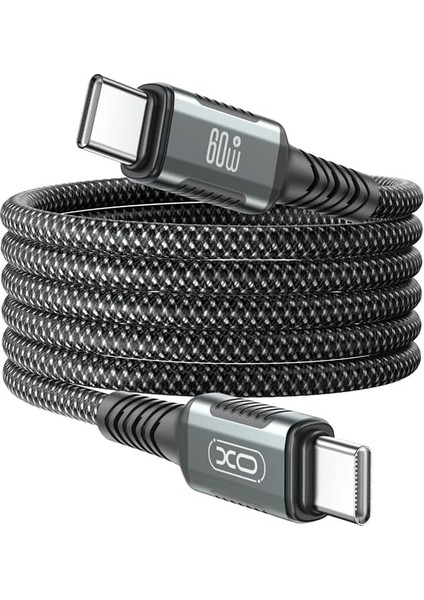 Is Beauty 60W Hızlı Şarj Kablosu Type-C | NB-Q267 | Örgülü Organize Manyetik Şarj Kablosu | 1 Metre | Siyah