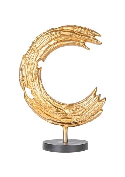 Metal Dekor Yarım Ay Figürlü Obje -Siyah 27X14X40 Cm. fiyatları