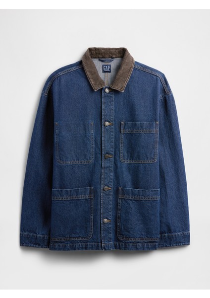 Erkek Lacivert Relaxed Denim Barn Ceket fiyatları