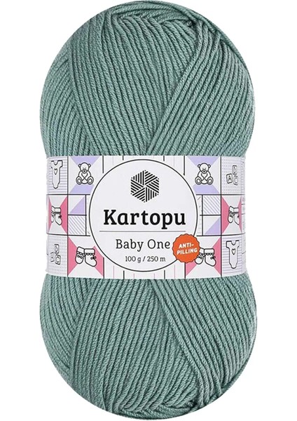 1 Adet Baby One Tüylenmeyen El Örgü Ipi Yünü Azur K493
