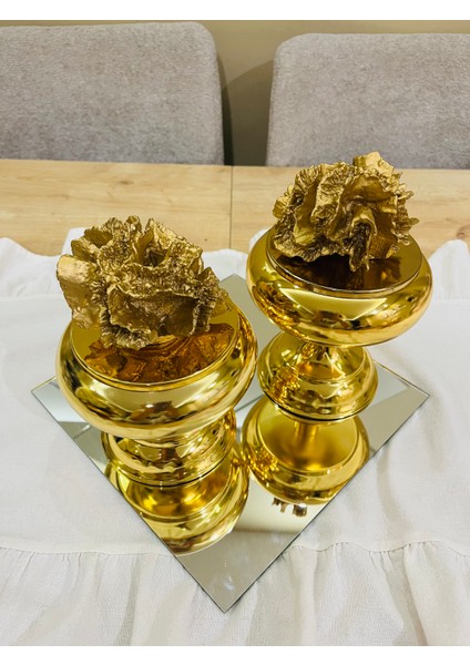 2'li Mercan Dekoratif Gold Obje fiyatları