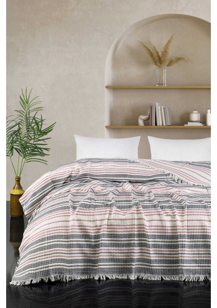 Çift Kişilik Yatak Pikesi Güneş Pudra Gri 200 x 230 cm