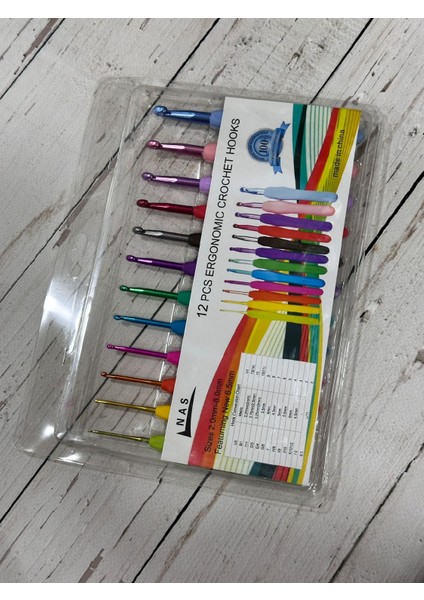 Örgü Tığ Seti Silikon Saplı Ergonomik 12 Adet fiyatları