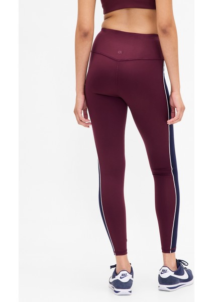 Kadın Bordo Gapfit High Rise Power Full Length Stripe Tayt modelleri