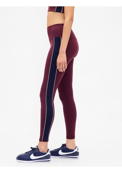 Kadın Bordo Gapfit High Rise Power Full Length Stripe Tayt fırsatları