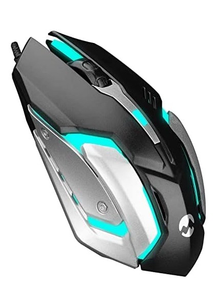 SM-G72 USB Siyah/gümüş Işıklandırmalı Oyuncu Mouse modelleri