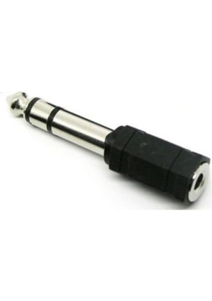 Stereo Jak 3.5mm To 6.3mm Inceden Kalına Dönüştürücü (Ses, Mikrofon, Hoparlör, Amfi)