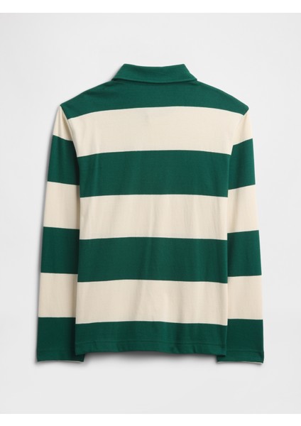 Erkek Çocuk Koyu Yeşil Rugby Polo T-Shirt modelleri