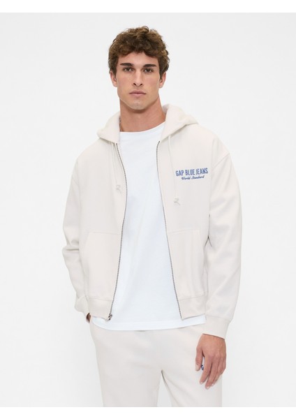 Erkek Açık Gri Vintagesoft Gap Logo Fermuarlı Sweatshirt fırsatları