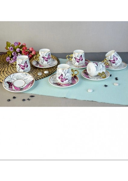 Floral Porselen Kahve Fincanı ROYALEKS-82454