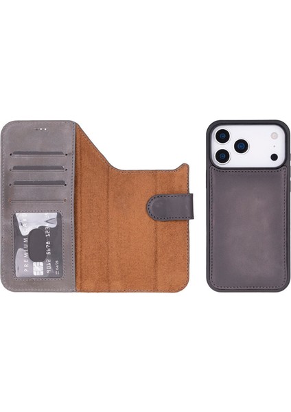 Apple iPhone 17 Pro Uyumlu Kişiselleştirilebilir Hakiki Deri Telefon Kılıfı