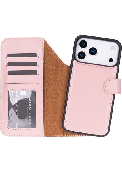 Apple iPhone 17 Pro Uyumlu Kişiselleştirilebilir Hakiki Deri Telefon Kılıfı