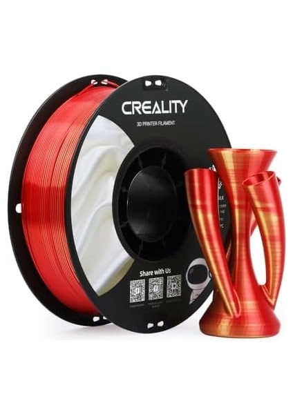 Cr-Sılk Pla Filament -Kırmızı Çift Renk 1.75MM 1kg fiyatları