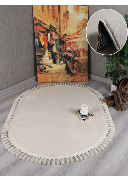 Modern Oval Örgü Peluş Halı Yolluk, Şık ve Rahat Yaşam Alanları Için Ideal