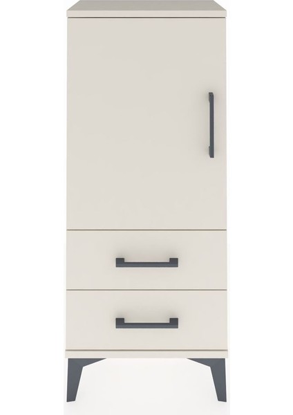 Arges Komodin 2 Raflı 2 Çekmeceli Tek Kapaklı 44X30X106 Aytaşı-Aytaşı