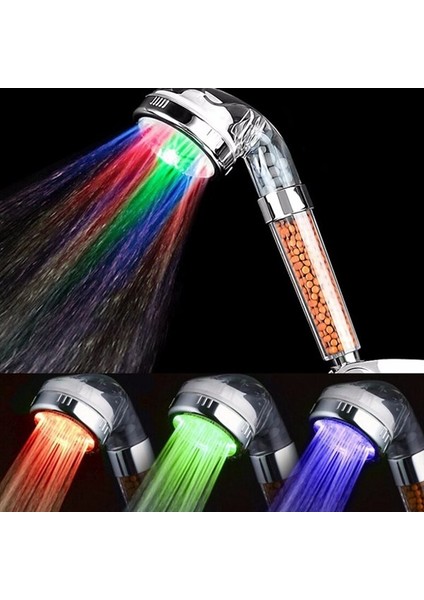 LED Işıklı Su Tasarruflu Banyo Duş Başlığı (5067)