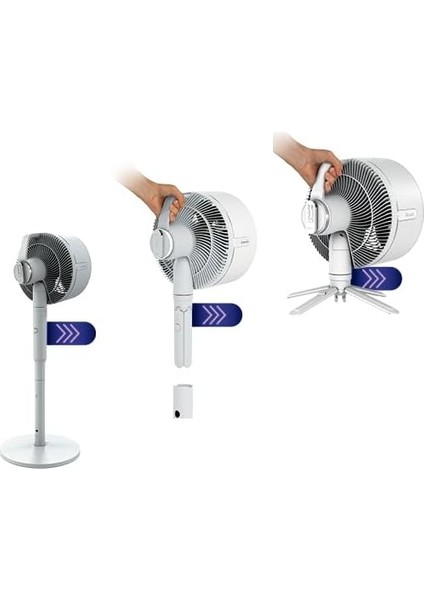 Flexbreeze Portatif Fan, Iç ve Dış Mekanlara Uygun, Şarj Edilebilir, Buhu Aparatlı, Kumandalı, 24 Saate Kadar Şarjlı Kullanım fiyatları