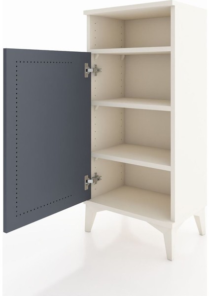 Arges Komodin 3 Raflı Tek Kapaklı 44X30X96 Aytaşı-Antrasit fırsatları