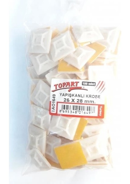 Topart 01649 28X28 Yapışkan Kroşe (100 Adet)