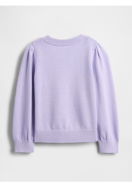 Kız Bebek Açık Lila Puff-Sleeve Kazak fiyatları