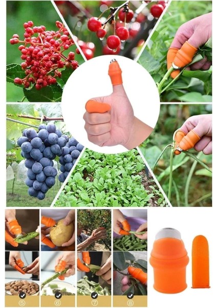 Pratik Baş Parmak Koruyucu Eldiven Sebze Meyve Soyucu Kesme Ayıklayıcı Silikon Aparat