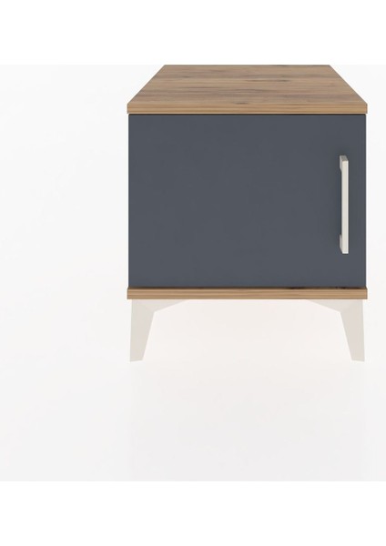 Hyperion Komodin Tek Kapaklı 44X44X48 Çam-Antrasit