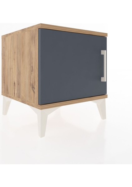 Hyperion Komodin Tek Kapaklı 44X44X48 Çam-Antrasit fiyatları