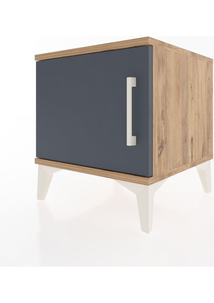 Hyperion Komodin Tek Kapaklı 44X44X48 Çam-Antrasit modelleri