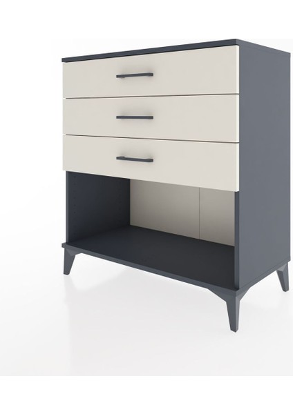 Hyperion Şifonyer 3 Çekmeceli 88X44X96 Antrasit-Aytaşı modelleri