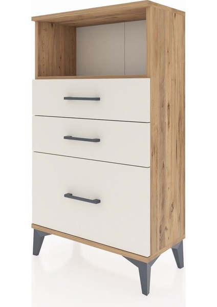 Arges Komodin Tek Raflı 3 Çekmeceli 60X30X106 Çam-Aytaşı indirimleri