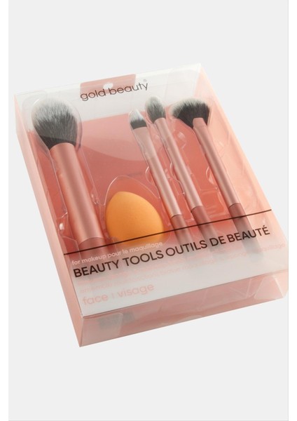 5 Parça Makyaj Fırça ve Sünger Seti