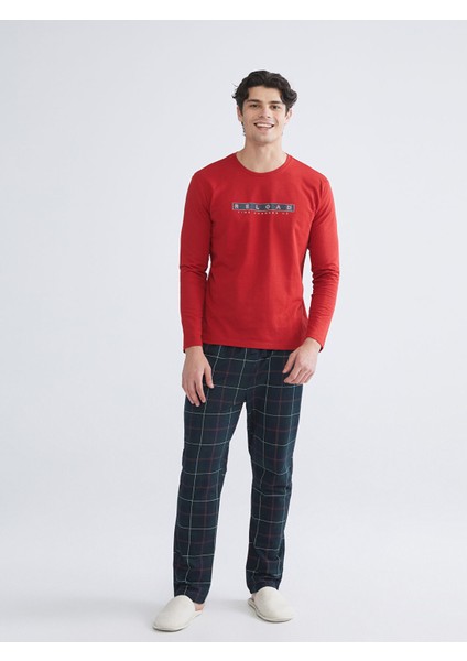 Yeni Sezon Standart Kalıp Erkek Pijama Takımı