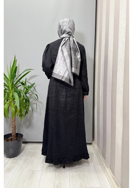 Tafta Crush Elbise Siyah 38804 modelleri
