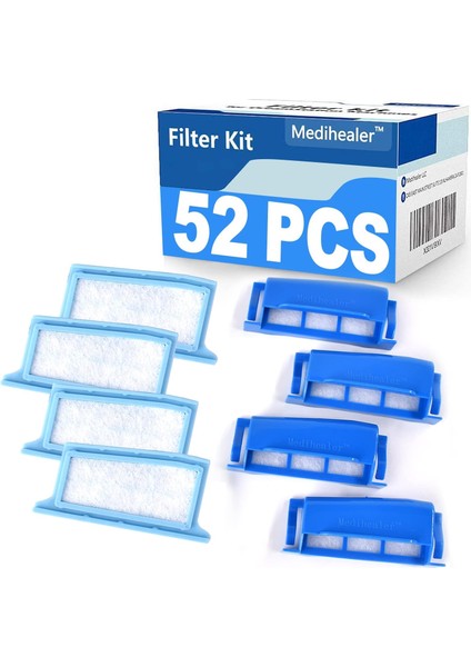 Dreamstation 1 ile Uyumlu 52 Parça Cpap Filtre Kiti, 22 Polen Filtresi, 22 Ultra Filtre ve 4 Monte Filtre Içerir, Tarafından Yeniden Kullanılabilir Filtre Kiti Malzemeleri