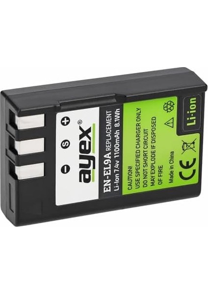 EN-EL9A Batarya, D5000, D3000, D60, D40, D40X ile Uyumlu modelleri