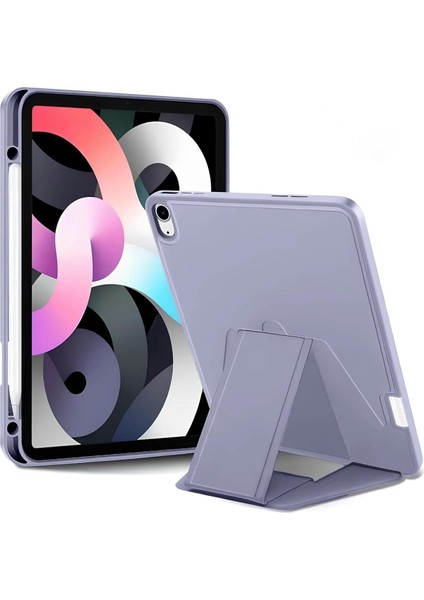 11 Inç iPad (A16) / iPad Air 10.9 Inç/ipad 10.nesil 10.9 Wi-Fi Tablet Ile Uyumlu Kılıf Lüks Kadife Iç Kaplamalı Deri Tablet Arka Kapak Gri