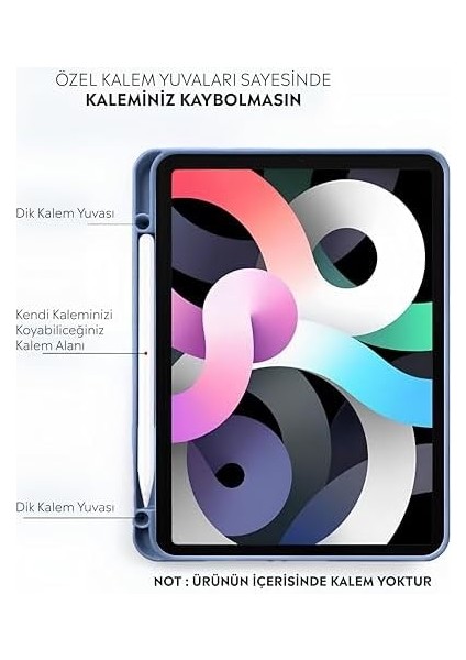 11 Inç iPad (A16) / iPad Air 10.9 Inç/ipad 10.nesil 10.9 Wi-Fi Tablet Ile Uyumlu Kılıf Lüks Kadife Iç Kaplamalı Deri Tablet Arka Kapak Gri fiyatları