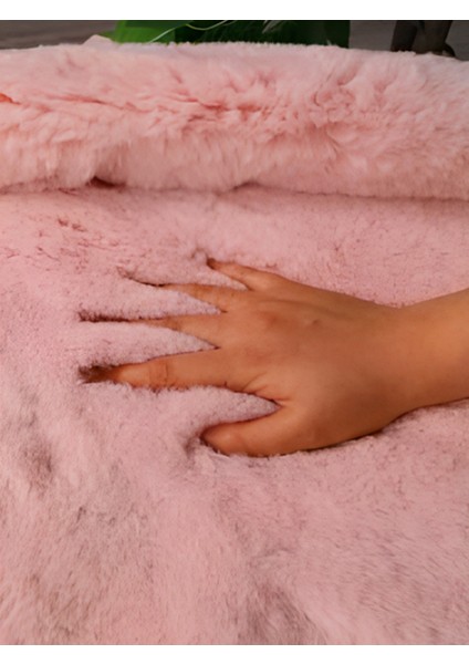 Yumuşak Dokulu Tüylü Makinede Yıkanabilir Kaymaz Taban Peluş Halı, Pembe fiyatları